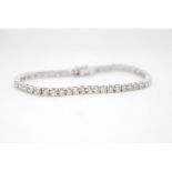 Natural Diamond Tennis Bracelet, Brilliant Cut 7.46Crt, VS-SI Clarity, I-J Colour in 18ct White