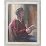 Angela Stones (1914-1995) Portrait of A Gentleman Oil on Board. 44 x 35cm. Studied under her