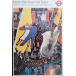 Sarah Huntley & Donna Muir; Framed Tube Print 'West End' Paint the town by Tube 75 x 50cm