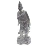 Good Quality Heavy Japanese Bronze of a Wise man on naturalistic base, unsigned. 37cm in Height