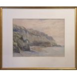 Alfred Ficklin (1865-1948), Watercolour of a Cornish Coastal scene. 27 x 37cm