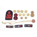 WW2 Royal Navy badges and a sailor top for an infant