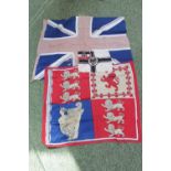 WW1 German Silk military flag/pennant and British examples