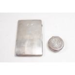 Harman Brothers of Birmingham 1946 and a Silver patch box with engraved decoration 220g total weight