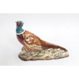 Beswick Model of a Cock Pheasant on naturalistic setting