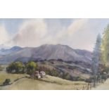 Angela Stones (1914-1995) Landscape watercolour. 30 x 47cm. Studied under her mother Dorothy