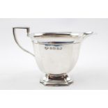 Art Deco Silver plain panelled cream jug, 1935 jubilee mark. 153g total weight