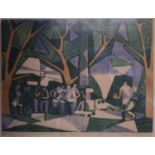 Julian Otto Trevelyan RA (1910 – 1988) Limited edition Etching' Bowls players' signed 8 of 50