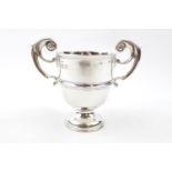 Double scroll handled trophy by West & Son, Dublin 1897, 140g total weight