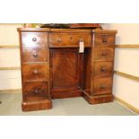 19thC Walnut Ladies Kennel desk with turned handles
