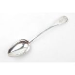 Georgian fiddle thread and shell basting spoon - single struck - London 1817 by SH - 128g