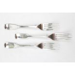 3x George the IV forks, London, 1836, Mary Chawner, 132g total weight