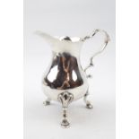 George III Silver cream jug on stepped feet, London 1817, 103g total weight