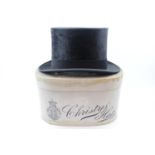 Boxed Christys of London Moleskin Top Hat retailed by Everett & Sons Hatters of Ipswich Colchester