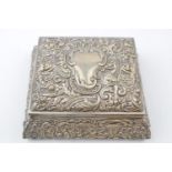 Heavily Embossed Silver Jewellery Box by William Comyns & Sons London 1913, 600g total weight (