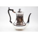 Silver Coffee pot with ebony handle by William Hutton & Sons Sheffield 1934, 745g total weight
