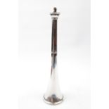 A Silver horn-shaped table lighter - 7.5" high - Chester 1913 100g total weight