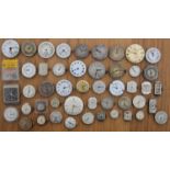 Collection of 48 Watch Movements & Faces to inc Breguet, Citron & Rone. Watch movements inc Breguet,
