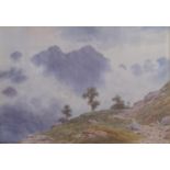 Albert Rosser (1899-1995), watercolour of Scafell pike, 25 x 18cm