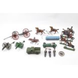 Collection of Pre War Soldiers and 50s Dinky & Crescent Toys