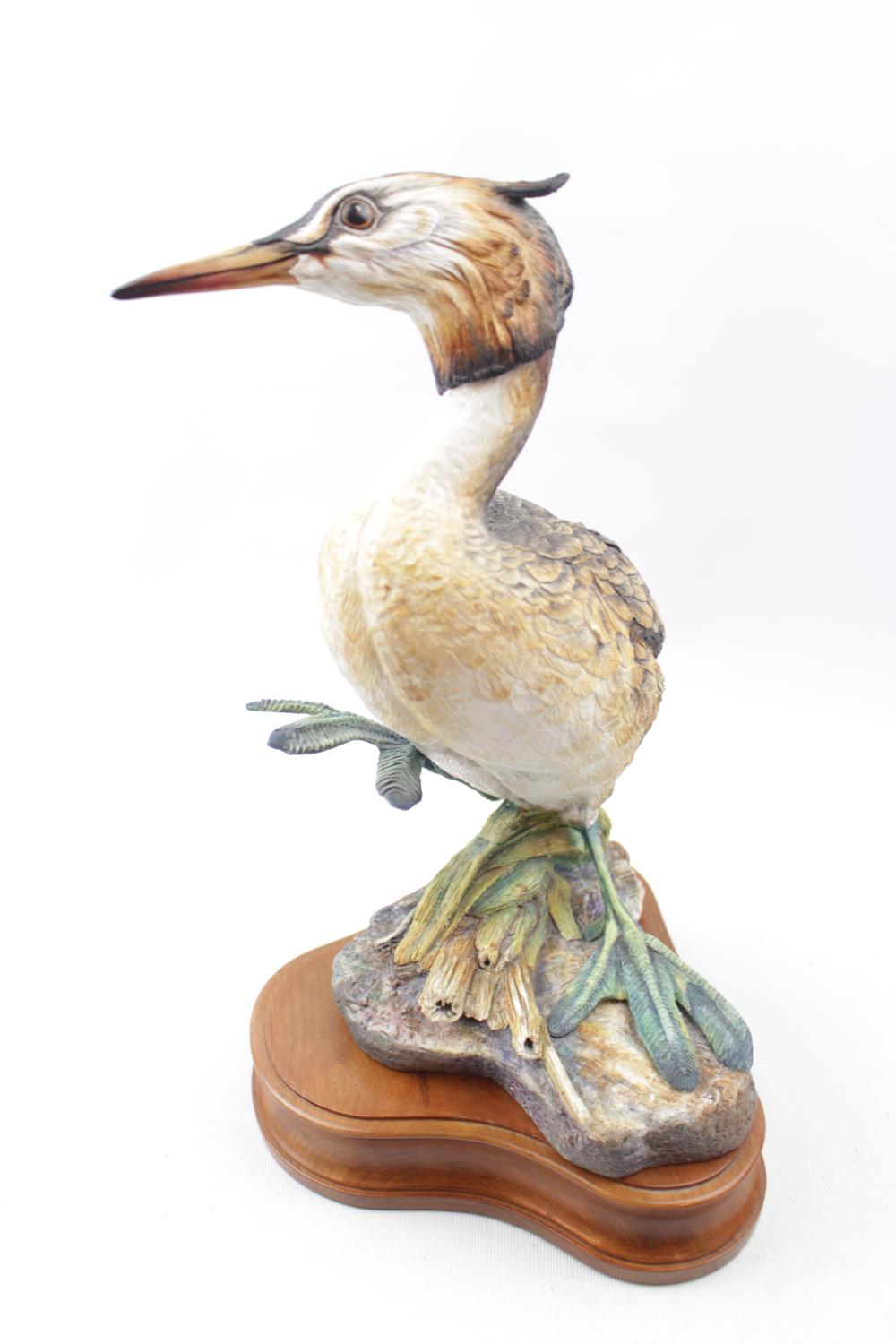 The Hereford Fine China model of Great Crested Grebe limited edition 17 of 250 with certificate - Image 2 of 4