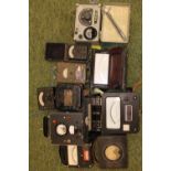 Collection of assorted test meters inc Decibel Meter, Weston 622 Micro-ampere meter etc