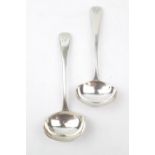 Pair of George IV Silver Ladles by William Woodman, Exeter 1824, 102g total weight