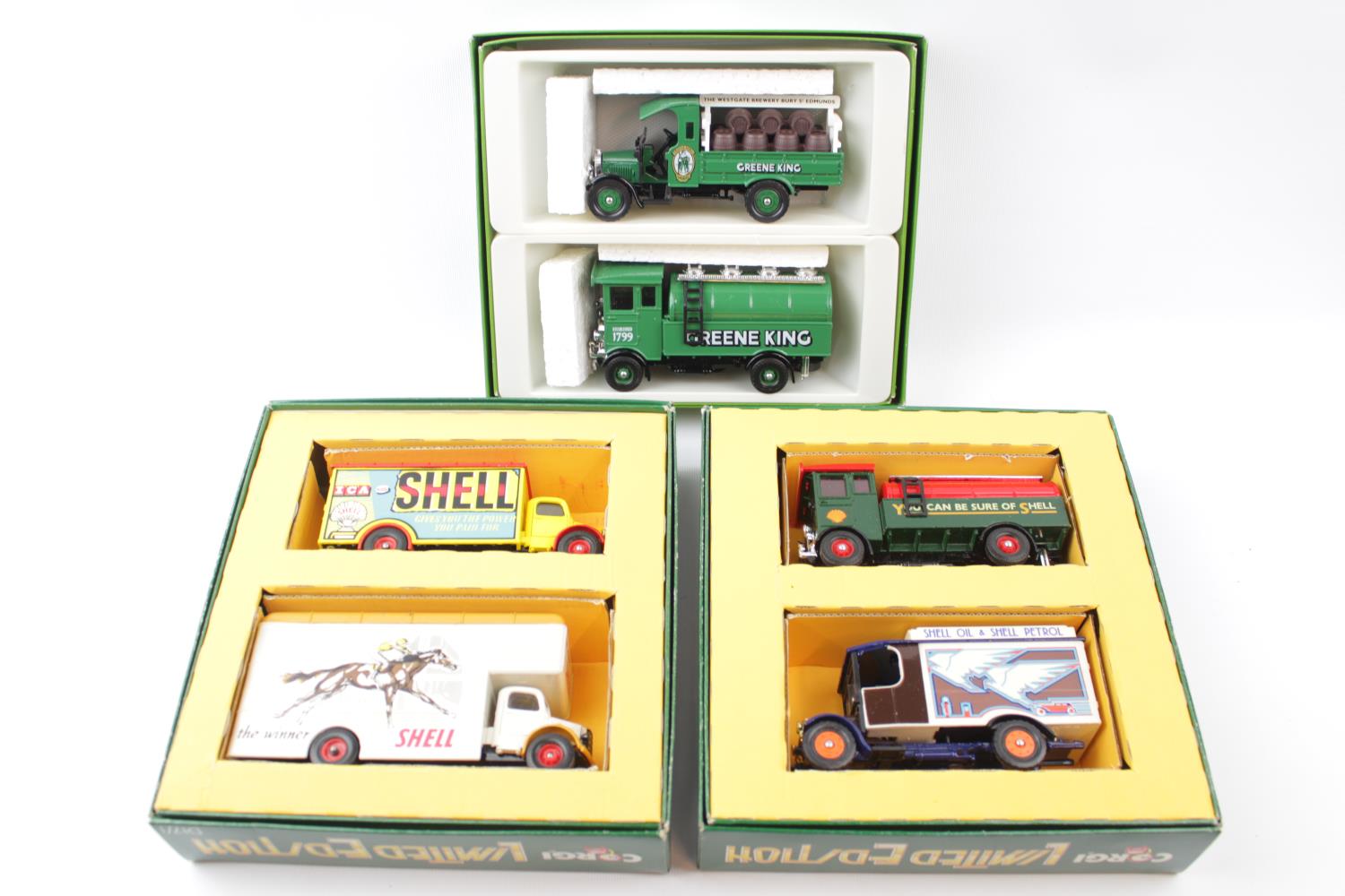 Collection of Boxed Corgi Vehicle sets to include Charringtons, Shell, Greene King etc (6)