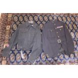 WW2 Military Jacket with medal ribbons and a Red Cross battle dress jacket