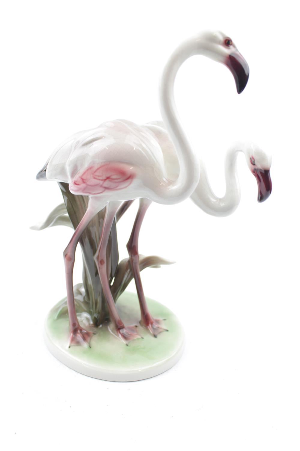 Keramos Wien figure of Flamingos 31cm in Height - Image 2 of 3