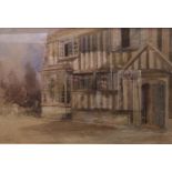 D H Mc Kenan, 19thC British artist; Watercolour of a Tudor cottage dated 1890, 54 x 36cm