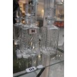 Pair of Good Quality Waterford Cut Crystal Decanters with stoppers
