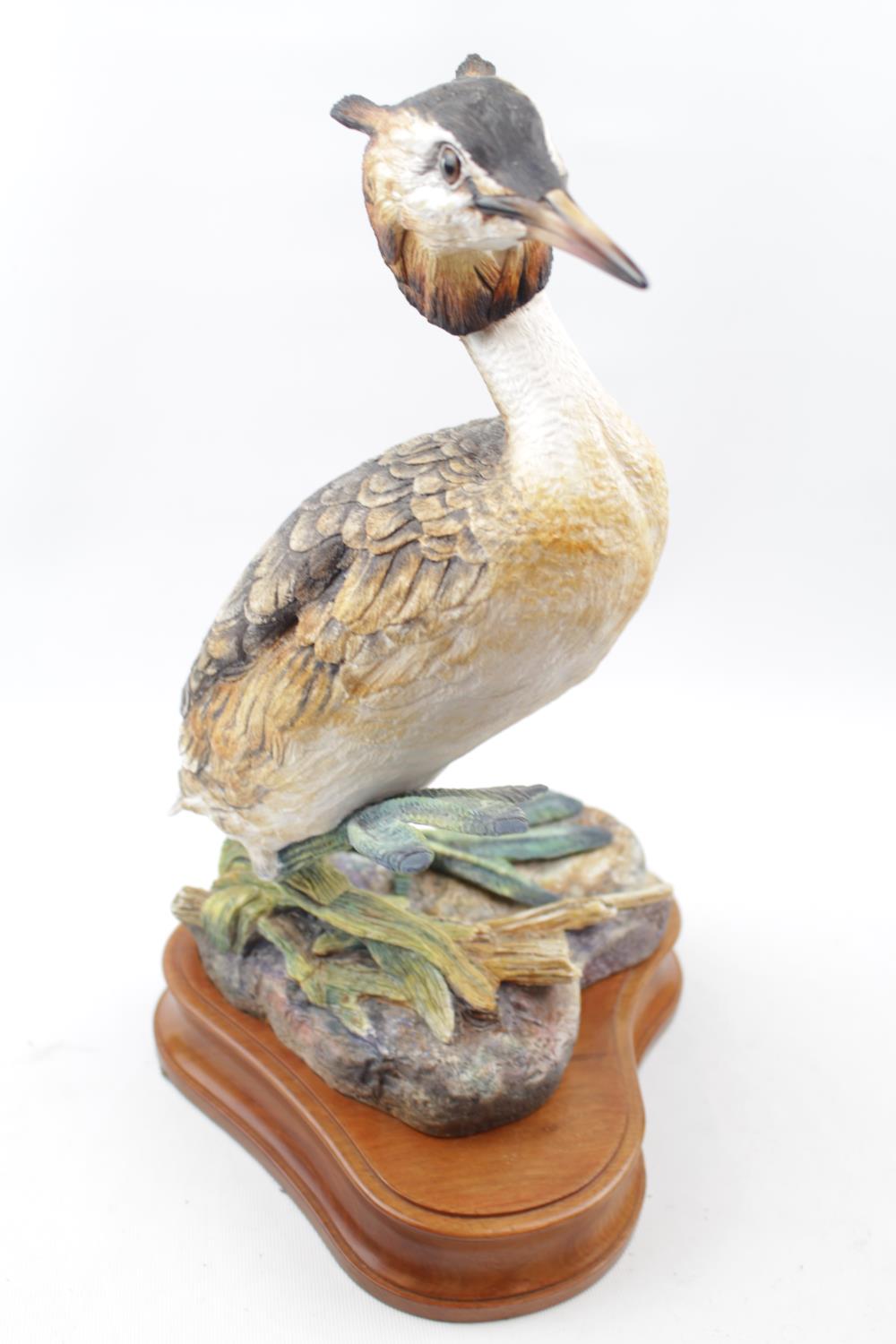 The Hereford Fine China model of Great Crested Grebe limited edition 17 of 250 with certificate