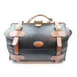 Good Quality Bugatti 2 Tone Leather hinged bag with brass metal fittings
