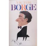 Framed print 'Victor Borges' signed Antoni, with dedication to Renee, 34 x 57cm