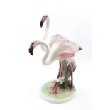 Keramos Wien figure of Flamingos 31cm in Height