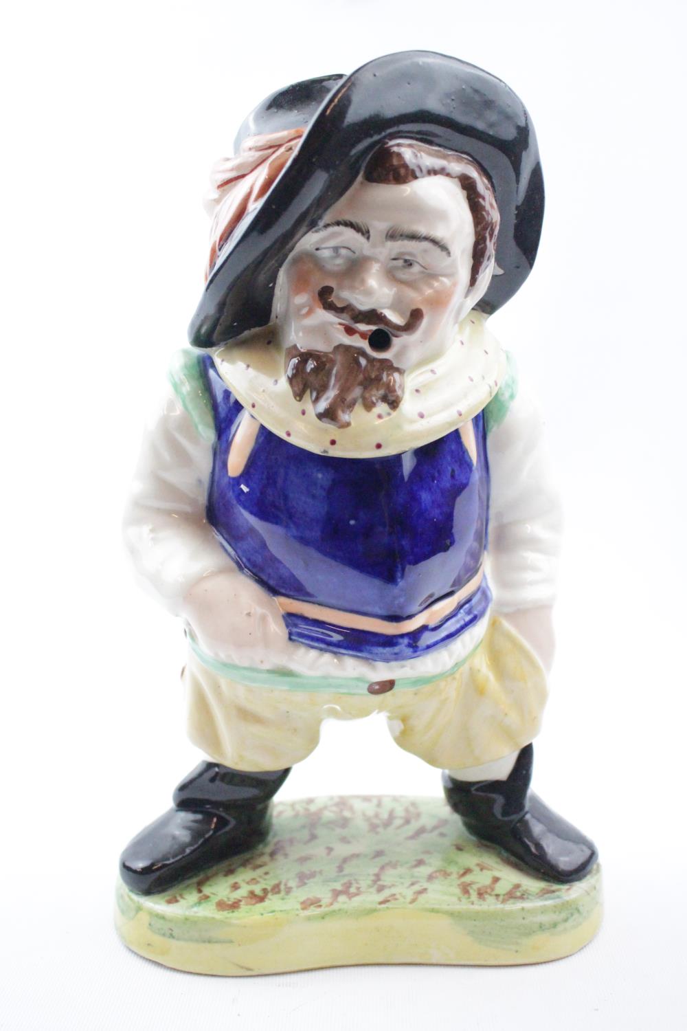 Staffordshire pottery Tobacco jar in the form of a Cavalier