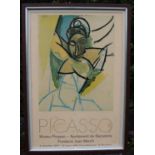 Pablo Picasso (1881-1973) Original Exhibition Poster Barcelona 1978 Measures 50cm by 76cm. Framed.