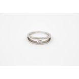 18K White Gold Diamond Tension set Ring by Shimansky 0.34ct Vs2 F, with EGL certificate, 5.3g