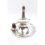 Large unusual Capstan Inkwell of Lighthouse design with mounted Heavy Cable to base, commemorating