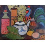 Angela Stones (1914-1995) Oil on Board 'Still Life in the Kitchen'. 49 x 39cm. Studied under her