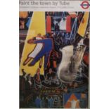 Sarah Huntley & Donna Muir; Framed Tube Print 'West End' Paint the town by Tube 75 x 50cm