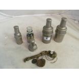 Four cased bottles and Oriental item
