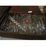 Various glass stirrers and stoppers