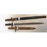 Three various bayonets (a/f)