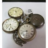 A William VI silver key wind pocket watch, 1836, a later one by Cooper of Hove, two others and a