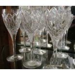 A set of six Stuart crystal long stem glasses (boxed)