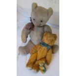 A Schuco style Yes/No Bear and three other vintage bears