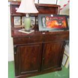 A 19th Century mahogany Chiffoniere with display tier back above drawer and cupboard