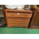 An Edwardian chest of three drawers